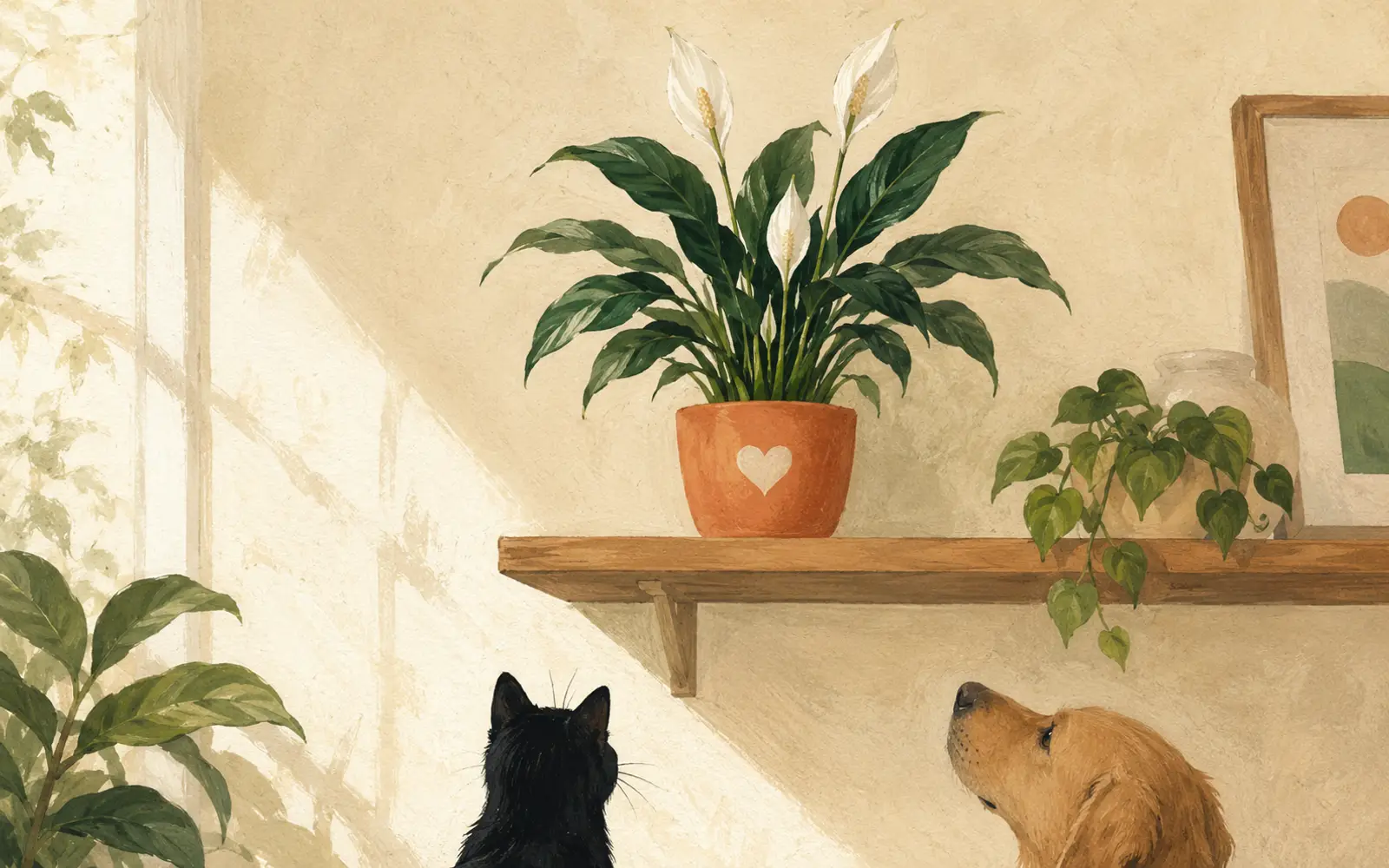 Illustration for Are peace lilies safe for pets?.