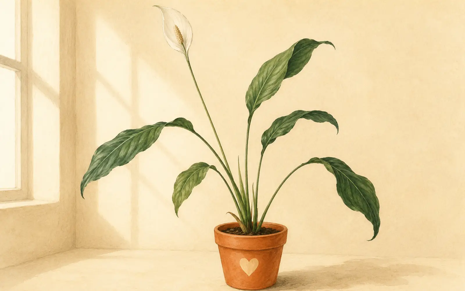 Illustration for Leggy growth: more light, immediately.