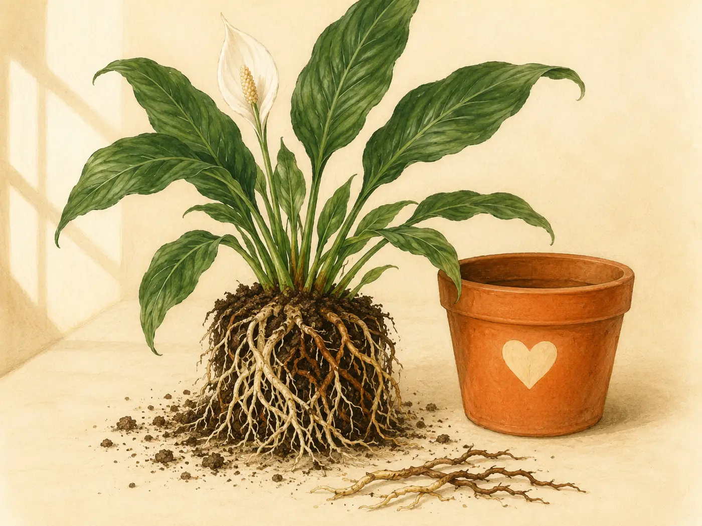Illustration for Root rot: act now or lose the plant.