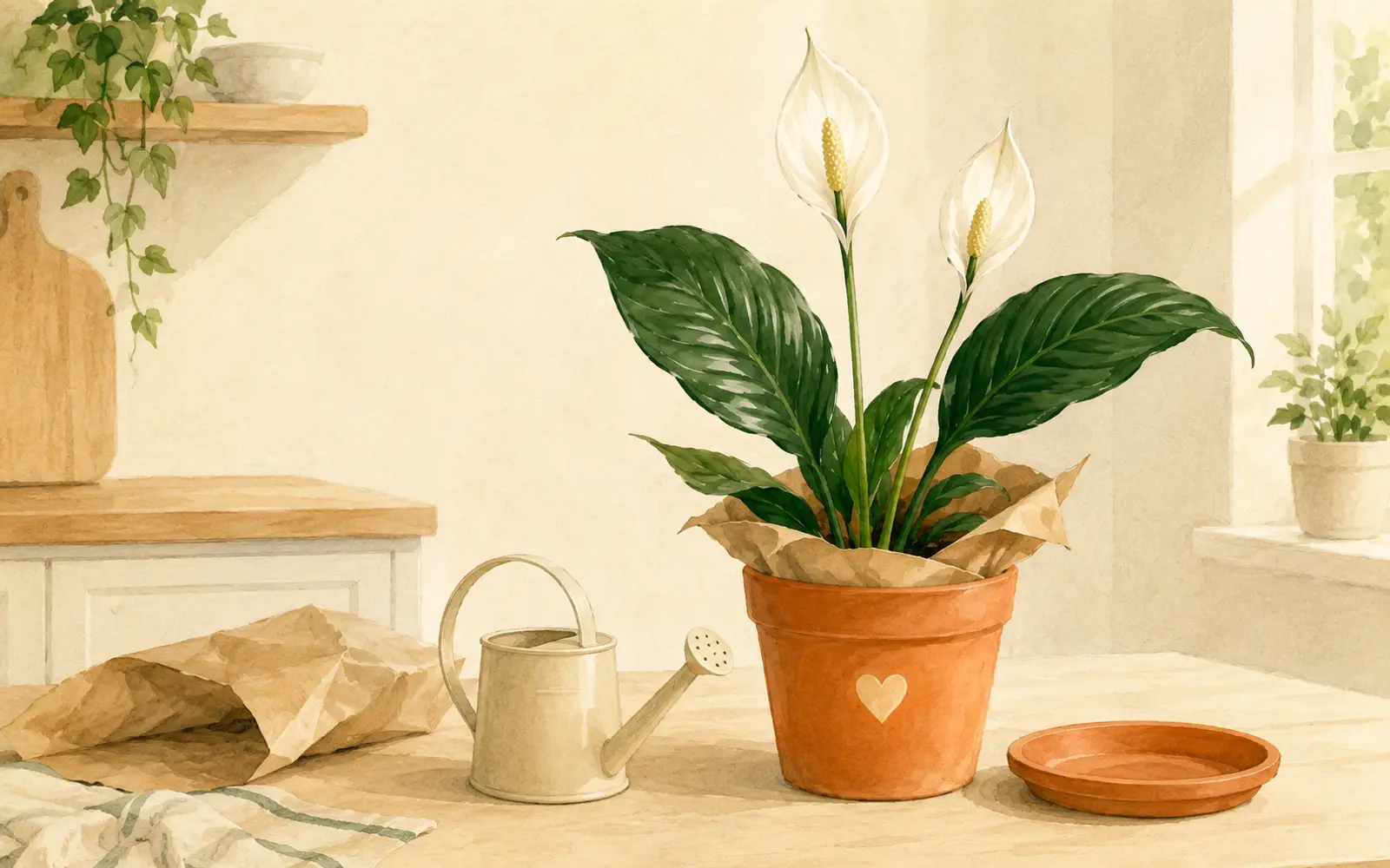 Illustration for You just got a peace lily. Now what?.