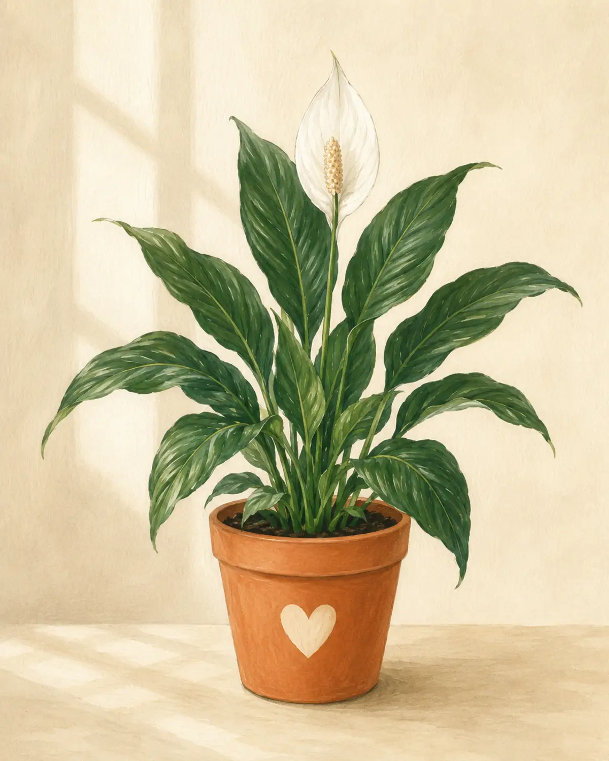 Spathiphyllum 'Mauna Loa' cultivar illustration